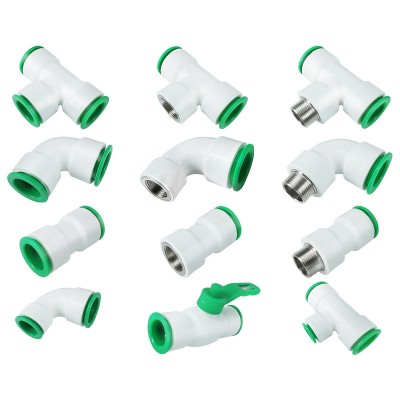 Water Pipe Connector Plastic Water Filter Push in Quick Connect Fittings with Hot Melt Free PPR